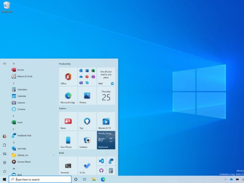 install start menu windows 10
