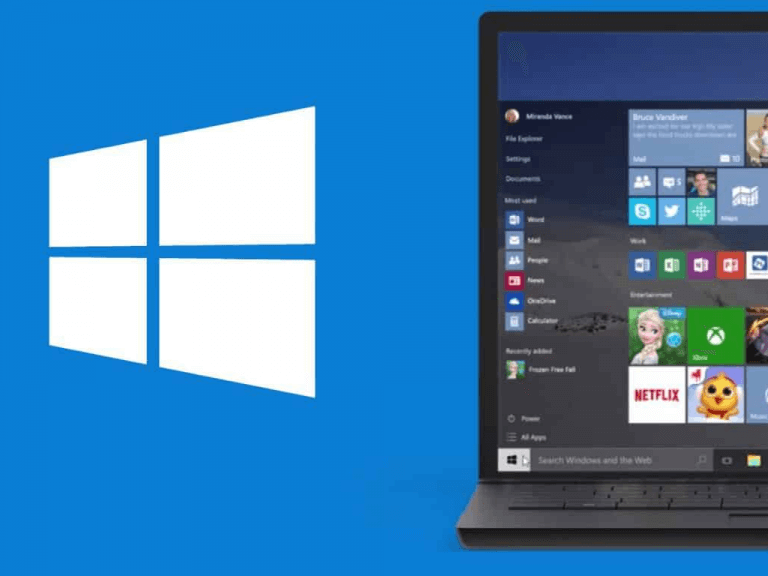 Windows 10 Logo And Pc