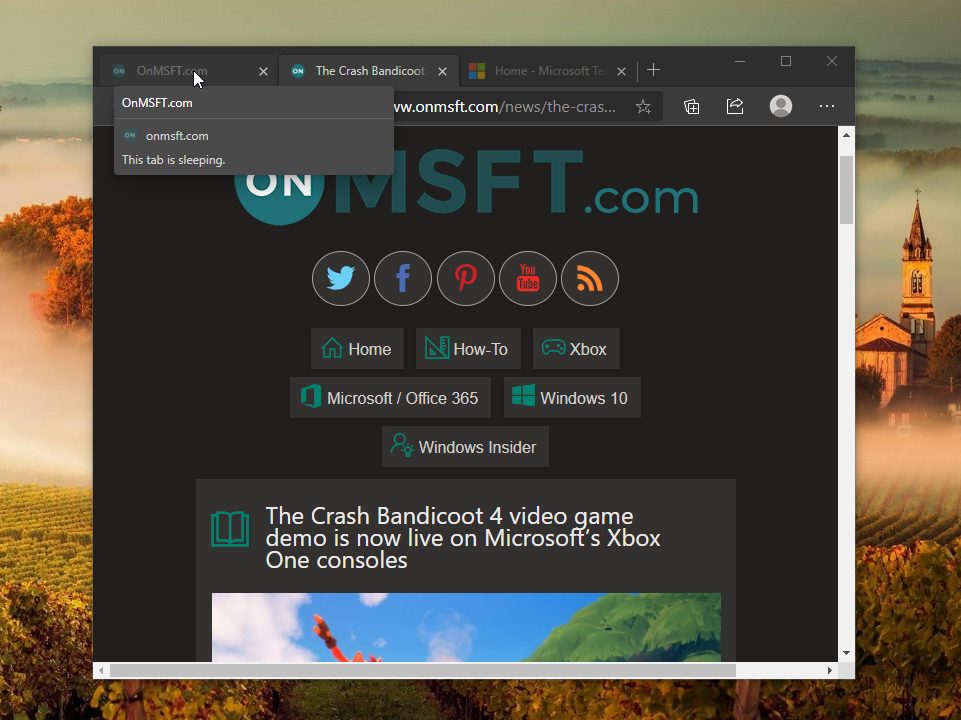 Microsoft Edge Canary Can Now Save Resources By Putting Idle Tabs To 1748