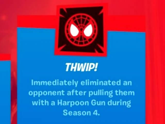 Spider-Man symbol within the Fortnite video game.