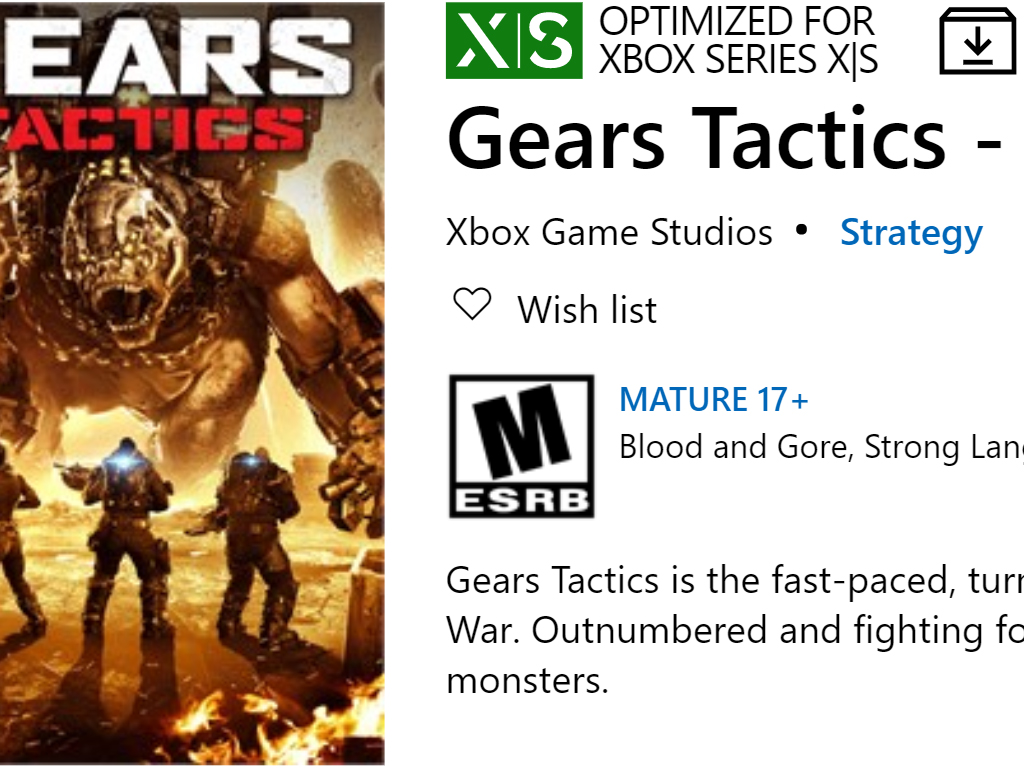 gears tactics xbox one release date
