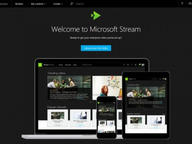 Microsoft Stream Homepage