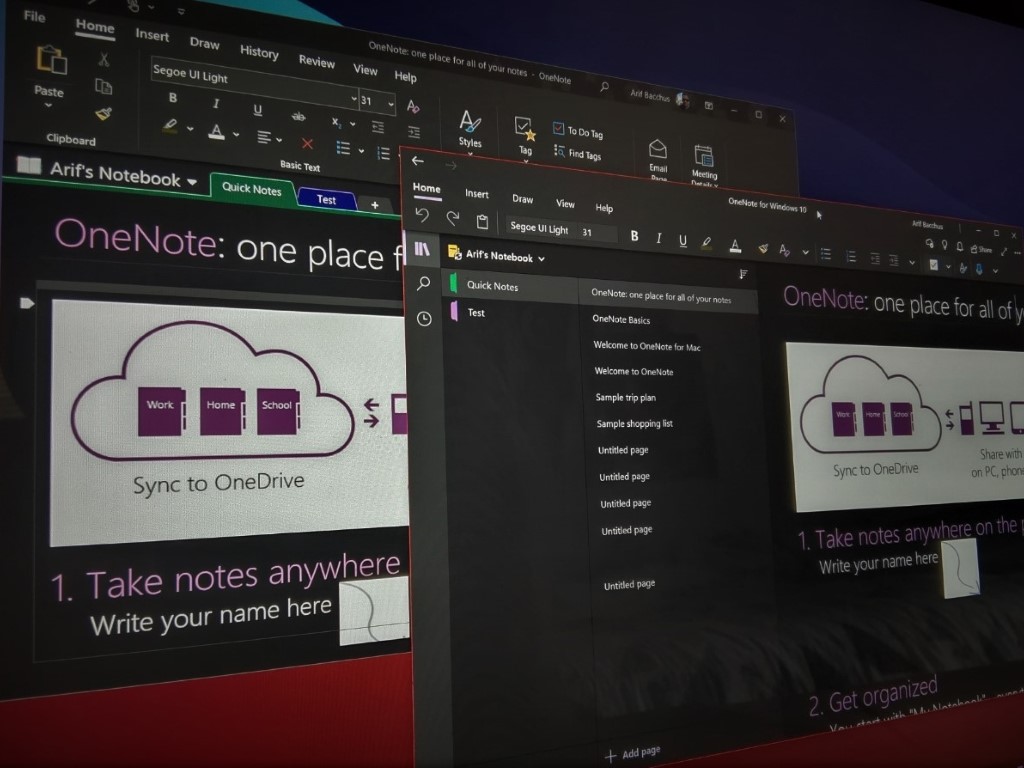 Горячие клавиши onenote windows 10