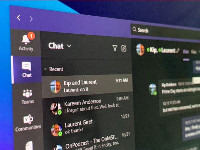 Microsoft Teams Cropped Chat