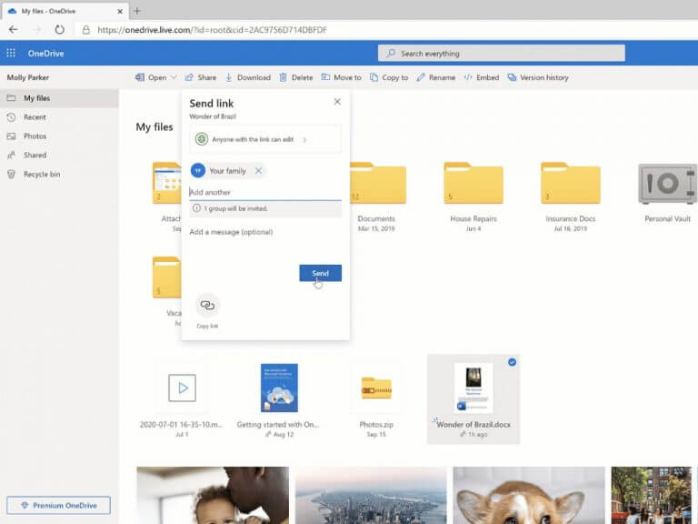 Onedrive Family Group Sharing
