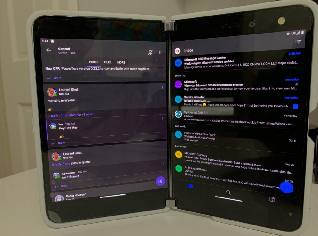 Surface Duo Apps Span With Teams