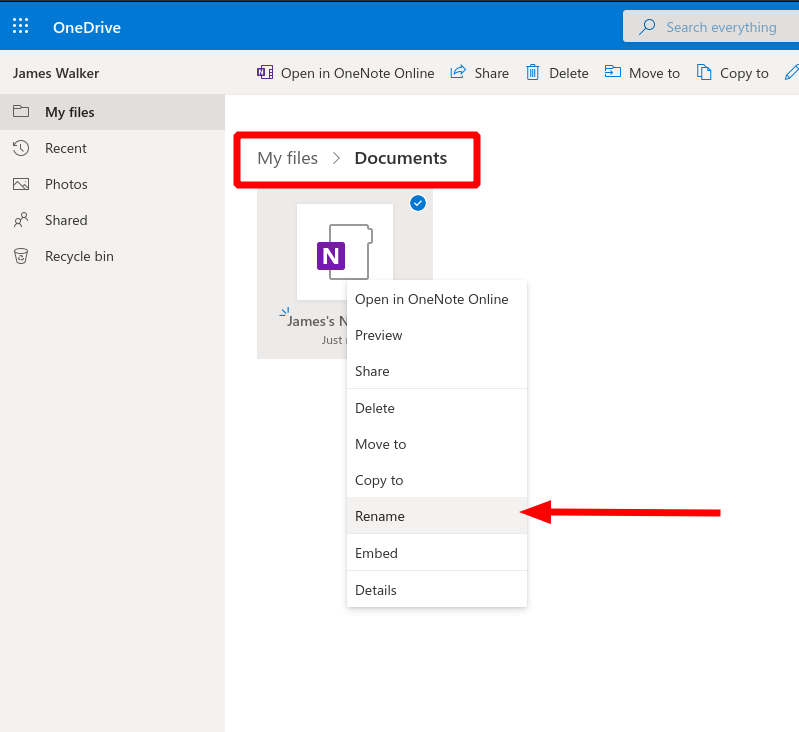 sharing notebooks in onenote