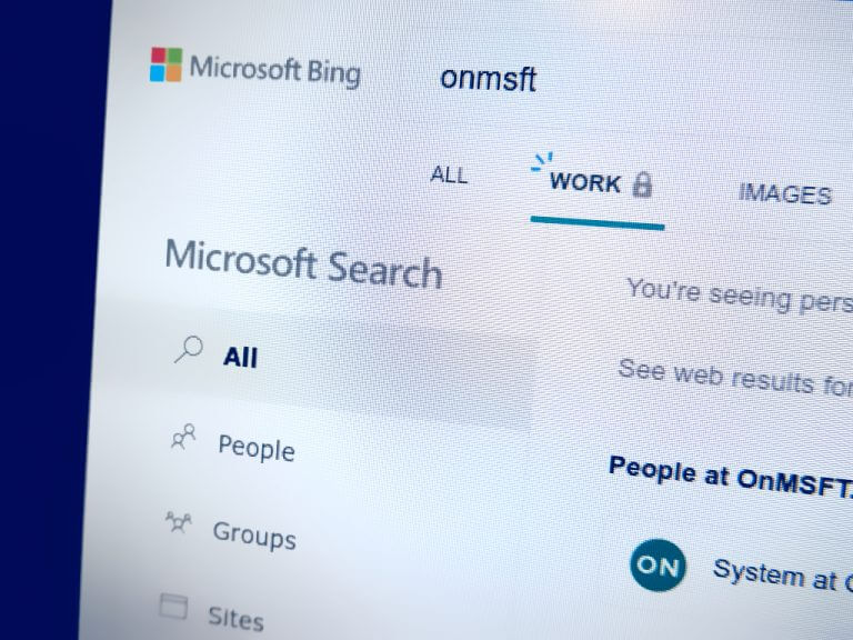 Photo showing Microsoft Search in Bing