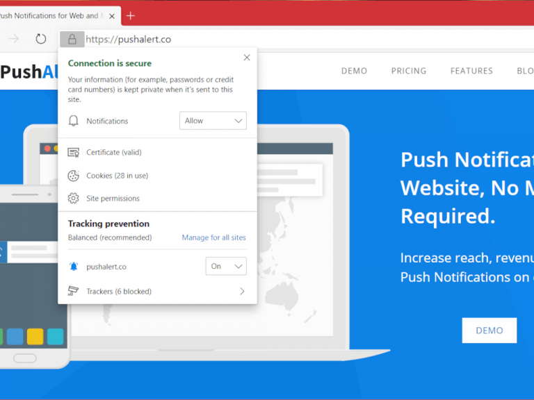 Microsoft Edge Chromium Web Push Notifications Cropped