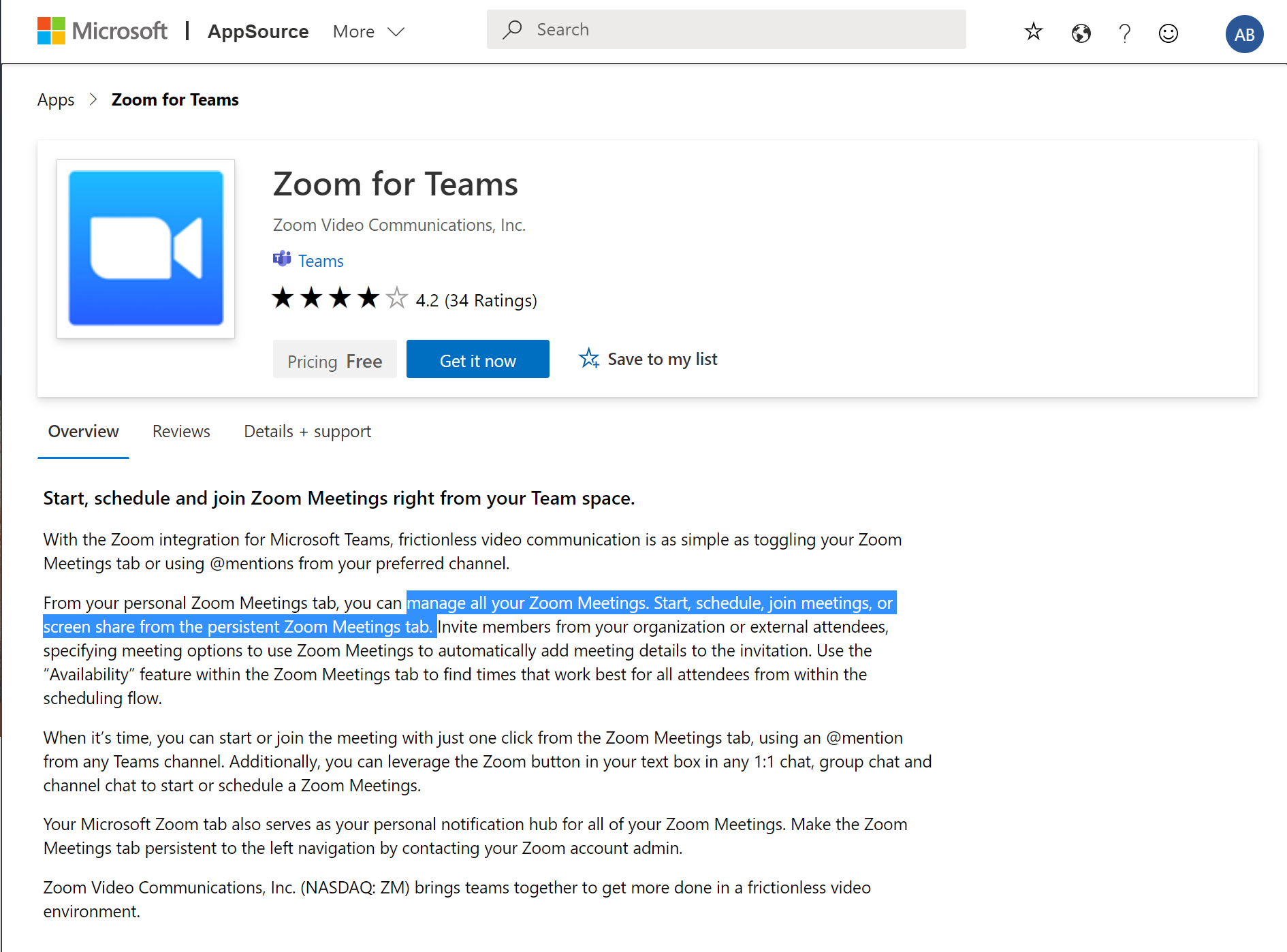 microsoft teams zoom app download