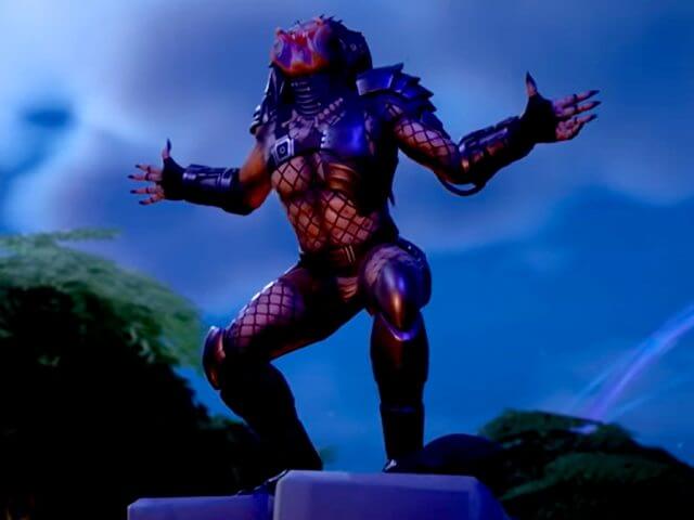 Predator alien in the Fortnite video game on Xbox Series X and Windows 10 PC