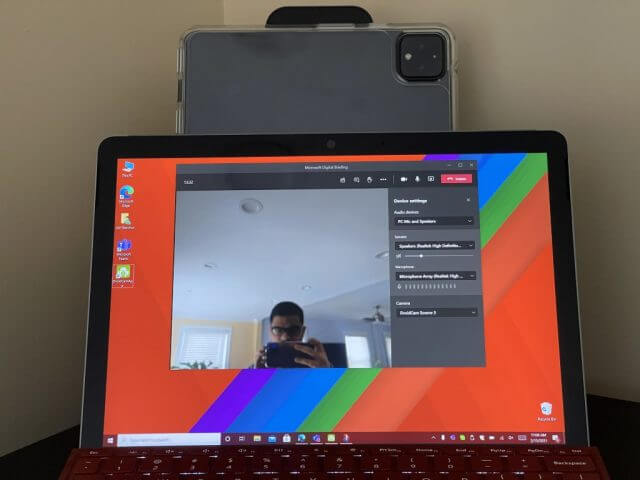 Android phone webcam in teams
