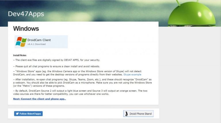 Dev47apps droidcam windows discount 10