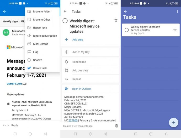 tasks in outlook