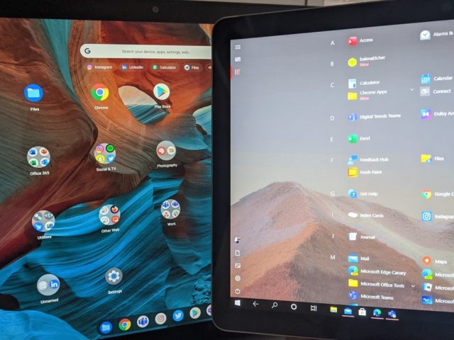 Chrome OS vs Windows 10 Tablet Mode