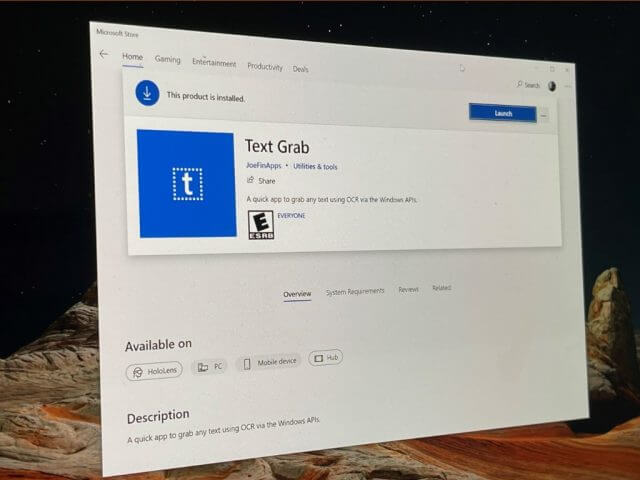 Text Grab Windows 10 Custom
