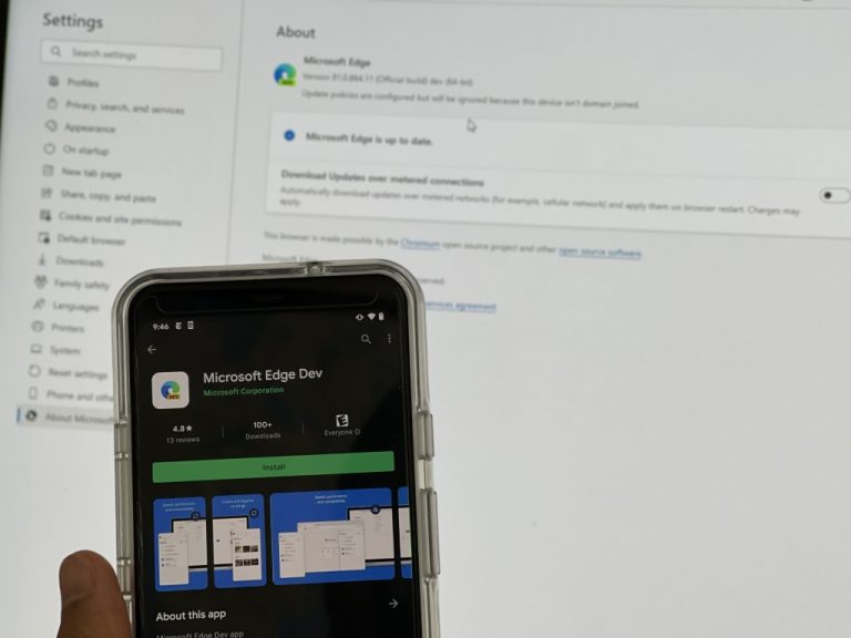 Microsoft Edge Dev On Android App