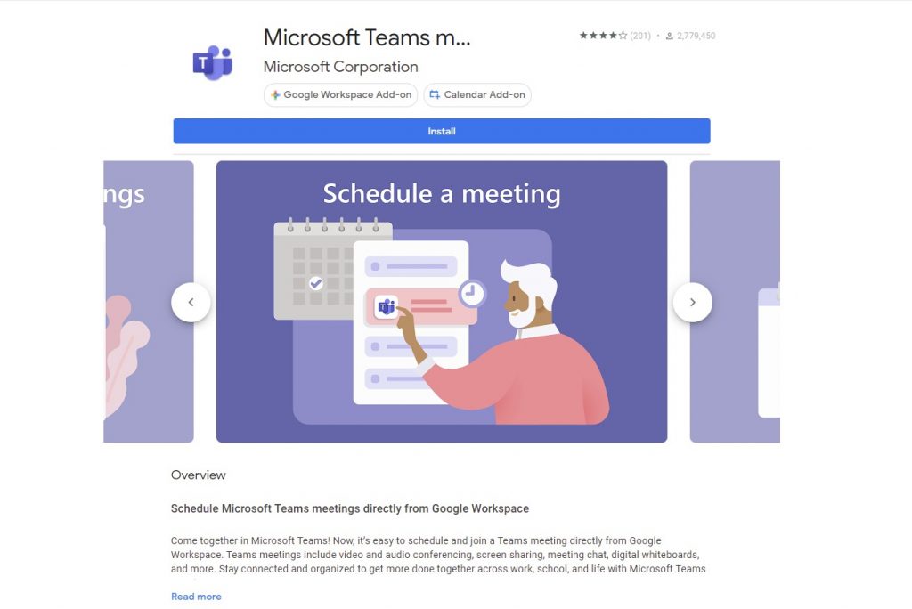 Microsoft Teams Google Workspace Add On