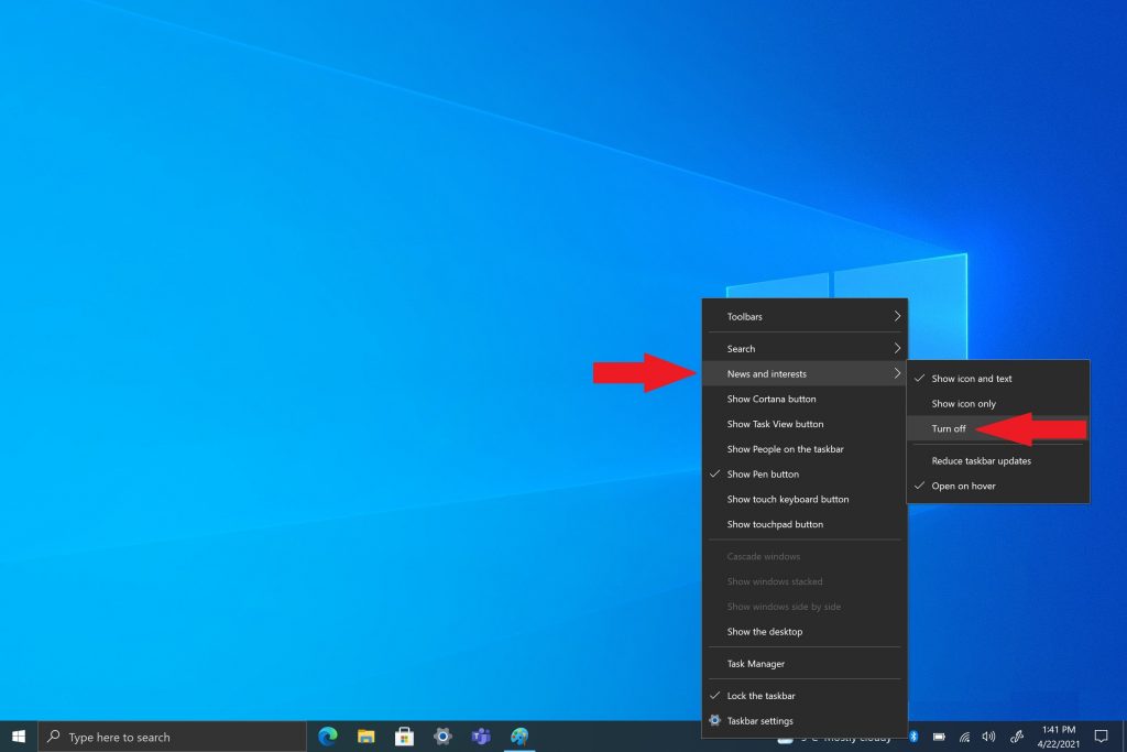 turn off hover click windows 10
