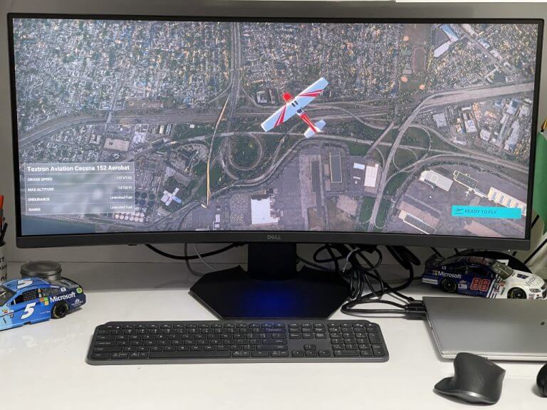 Microsoft Flight Simulator Dell 34 Curved Gaming Monitor Review Featured Image