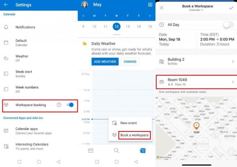 Outlook Workspaces Floorplans