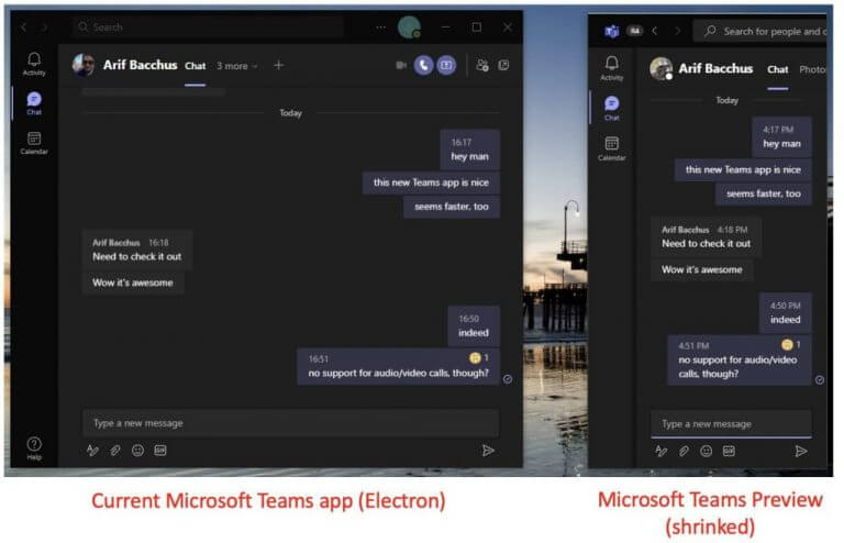 Hands-on: microsoft's new teams preview app gets a speed boost by ditching electron - onmsft. Com - july 14, 2021