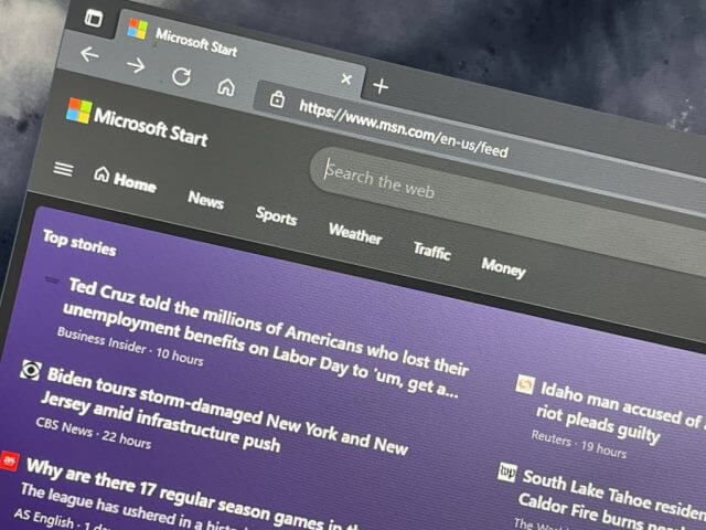 Microsoft Start in Edge