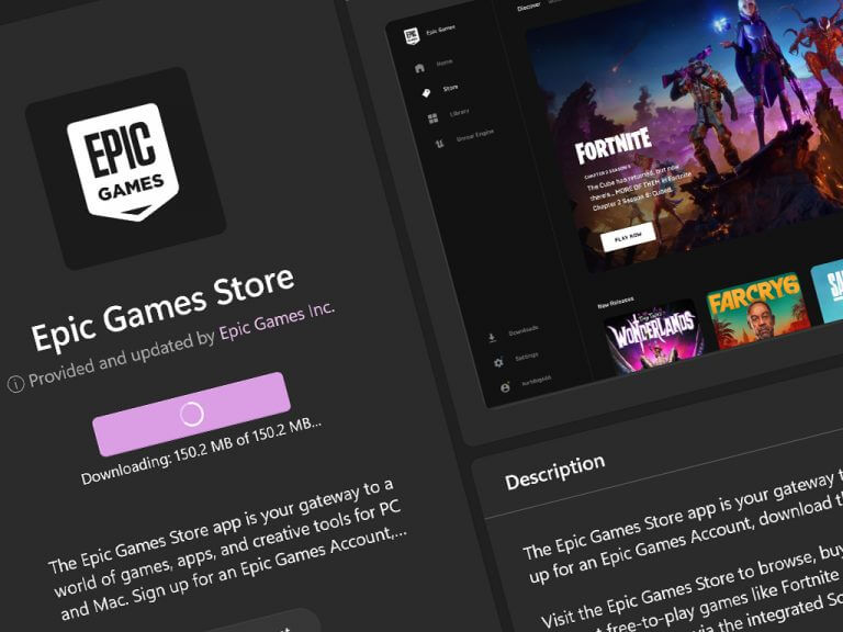 Epic Games Store in Microsoft Store on Windows 11