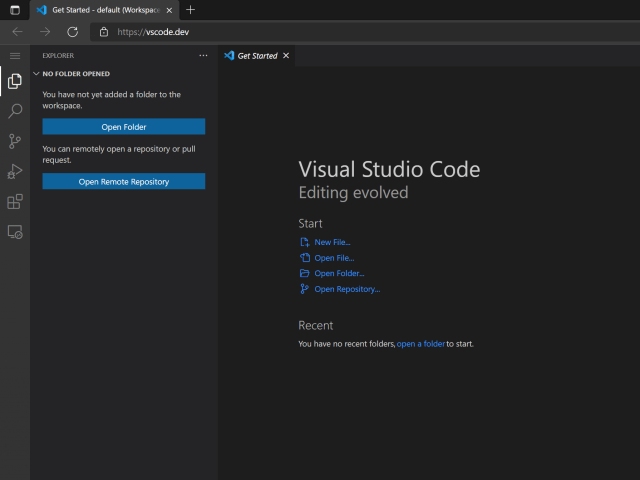VS Code on the Web