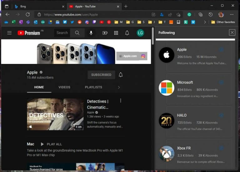 Microsoft Edge Canary Tests New Follow Creator Feature On Youtube 4360