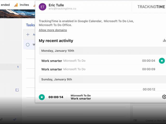 Microsoft To Do and TrackingTime
