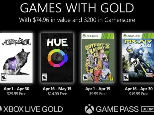 April's Games with Gold