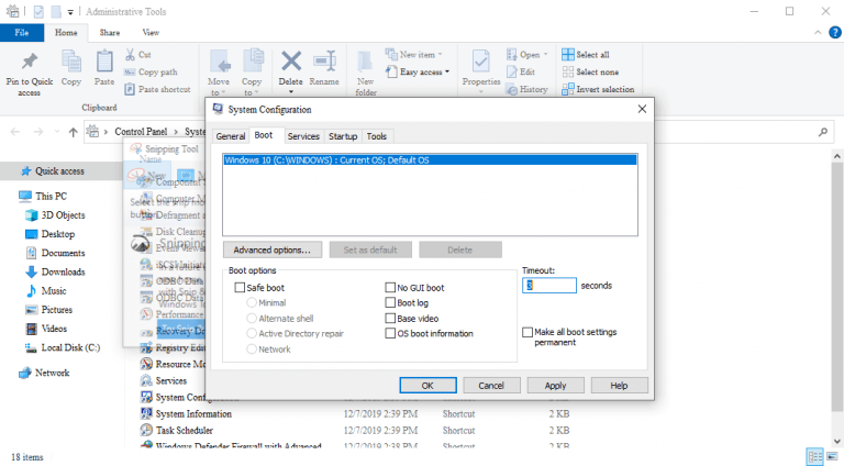 system configuration