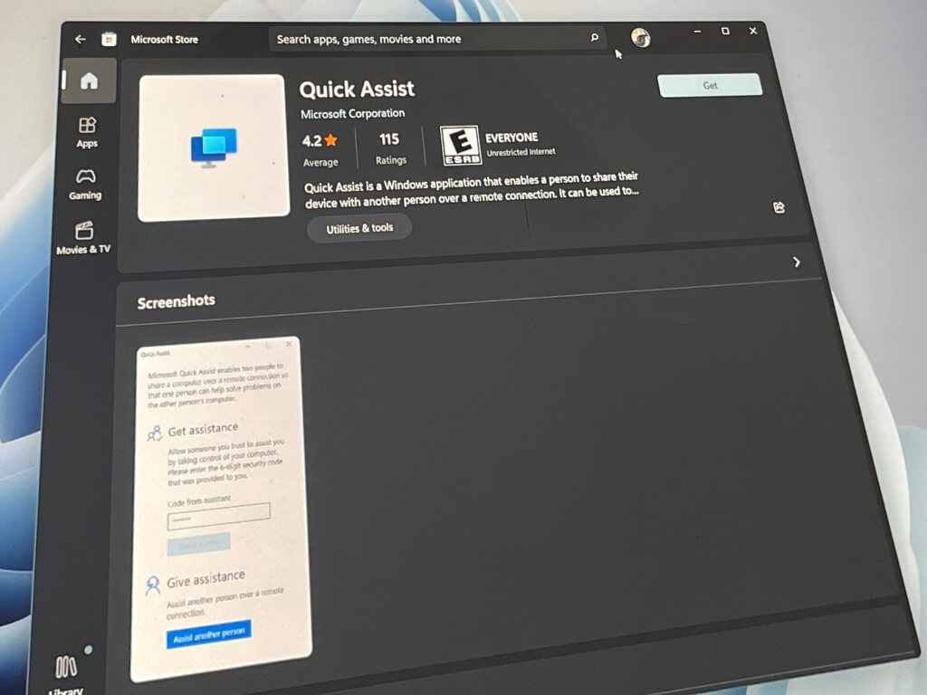 Quick Assist Microsoft Store App Annoys IT Admins