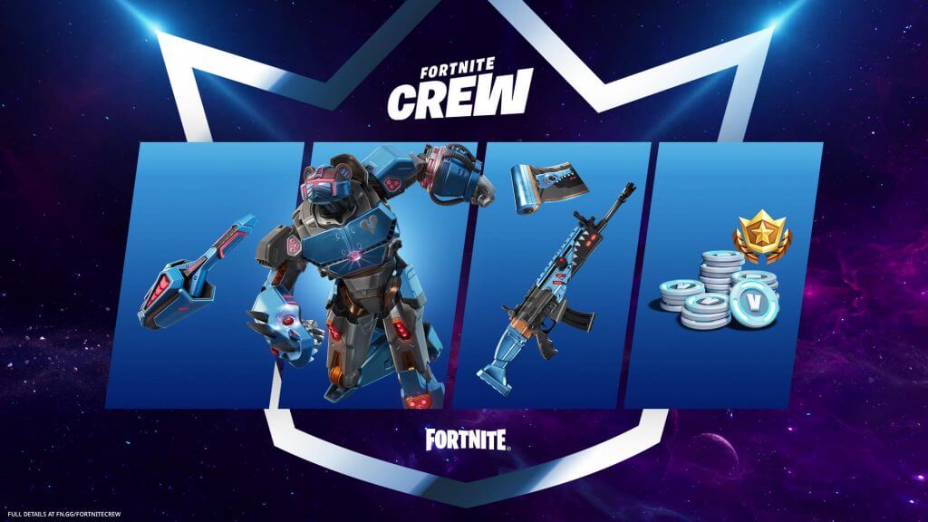 Mecha Strike Commander June 2022 Fortnite Crew Pack