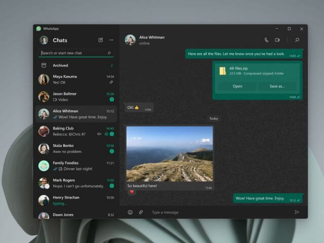 Fully redesigned WhatsApp now available on the Microsoft Store