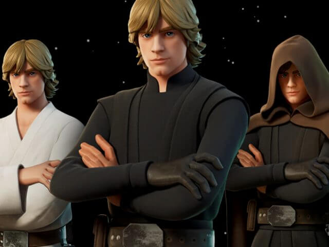 Star Wars' Luke Skywalker in Fortnite video game on Xbox and Windows