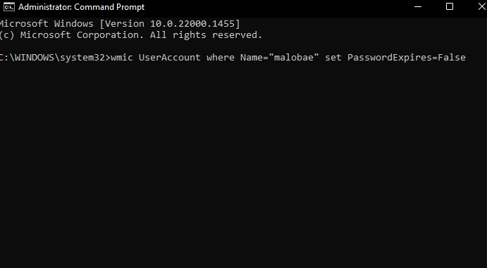 disable password expiration 