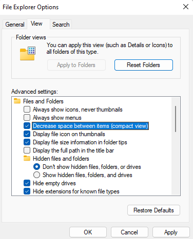 file explorer dialog box