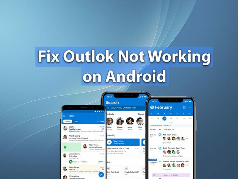 fix outlook app not working