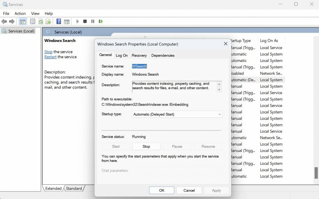 How To Enable Or Disable Indexing On Windows Pc - Windows Search Properties windows search properties