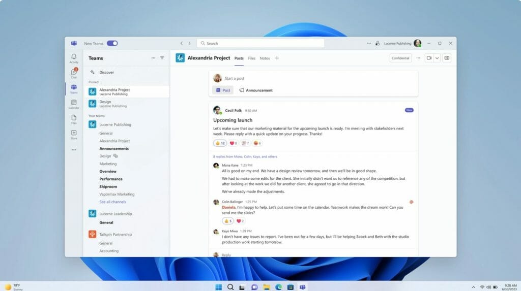 Microsoft’S Design Team Talks About Rearchitecting Teams “From The Ground Up” - Screenshot 2023 03 27 165232 Microsoft Teams 2.0 UI Flow