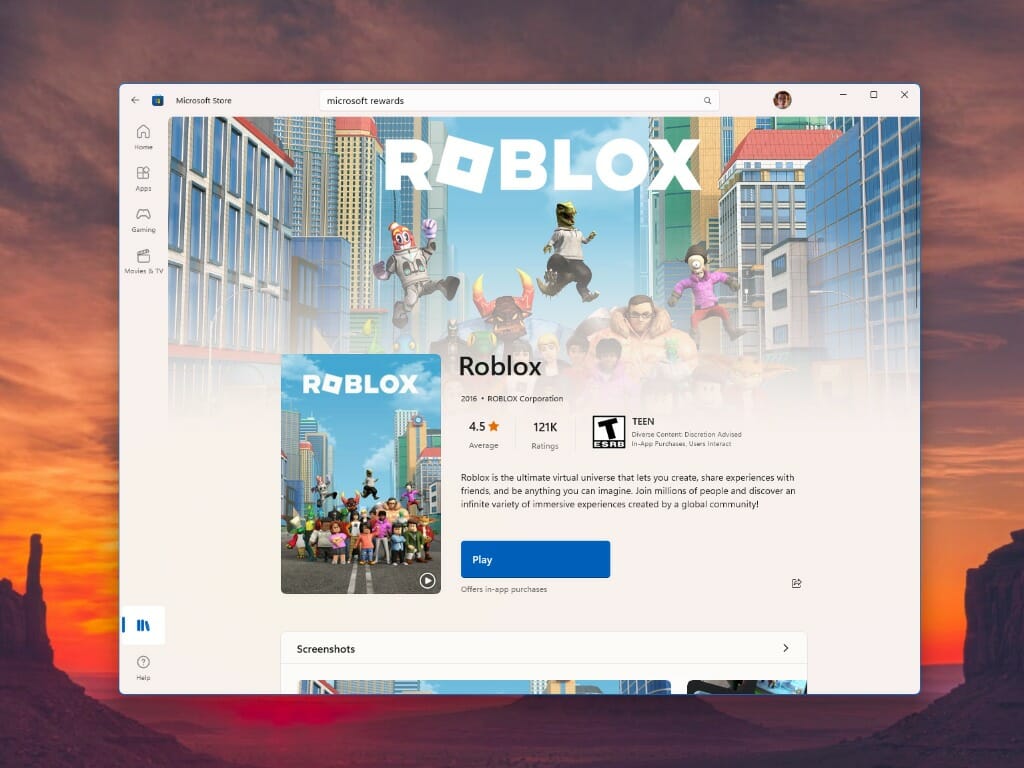 how to get roblox on microsoft store when it is owned but not - Microsoft  Community