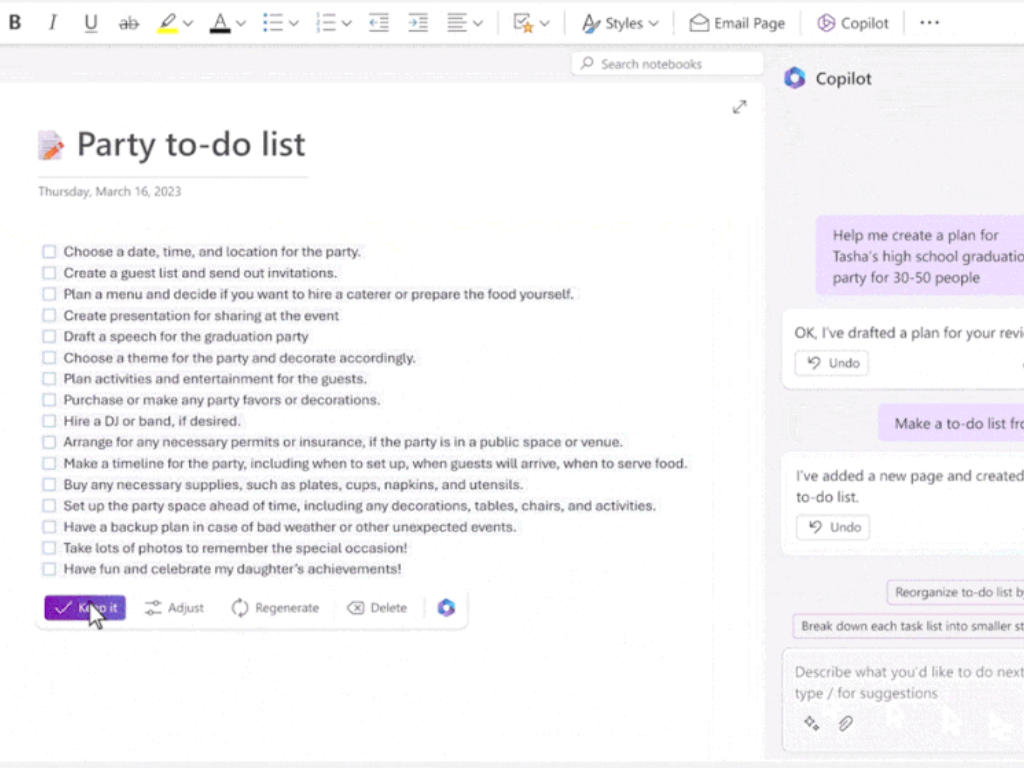 Microsoft Explains How AI Copilot Will Work In OneNote - OnMSFT.com