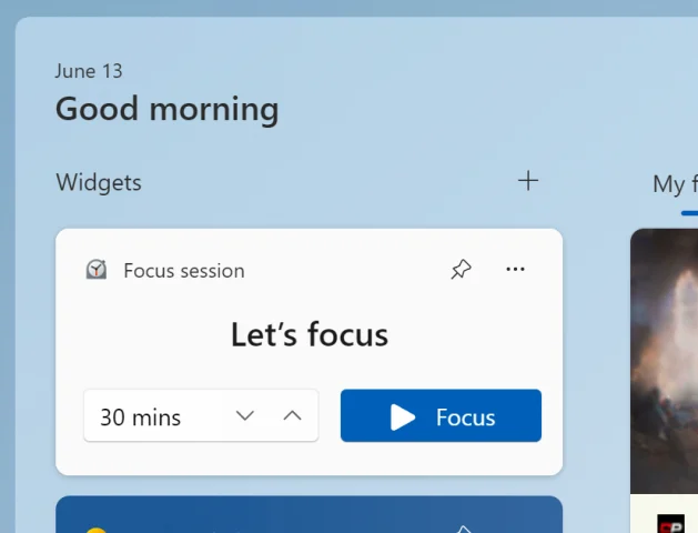 Windows 11 Insider Dev (23481) and Canary (25393) Channels updated 1 focus session widget