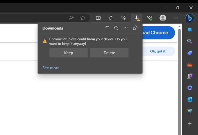 ChromeSetup flagged harmful by Edge Chromesetup Flagged Harmful By Edge