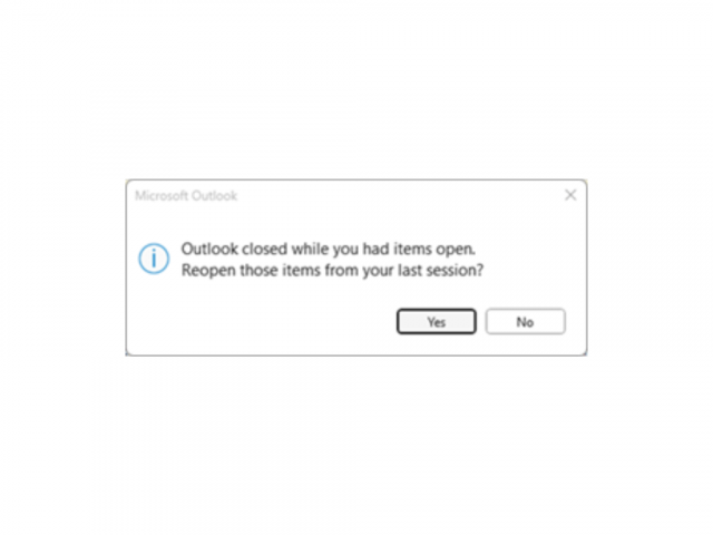 Microsoft Outlook error