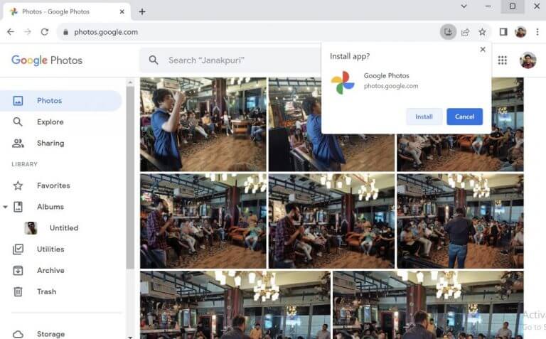 google photo on pc