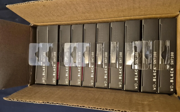 Reddit user orders one WD Black SN7100 SSD but receives ten units, highlighting rare retailer shipping mistakes and rising storage prices.