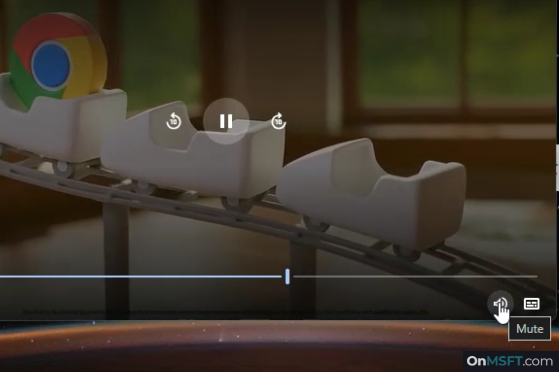 Chrome PiP window showing mute button with “Mute” tooltip